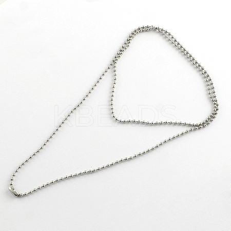 Tarnish Resistant 304 Stainless Steel Ball Chain Necklace Making NJEW-R225-08-1