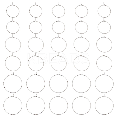 90Pcs 3 Size 316 Surgical Stainless Steel Hoop Earrings Findings STAS-UN0039-41-1