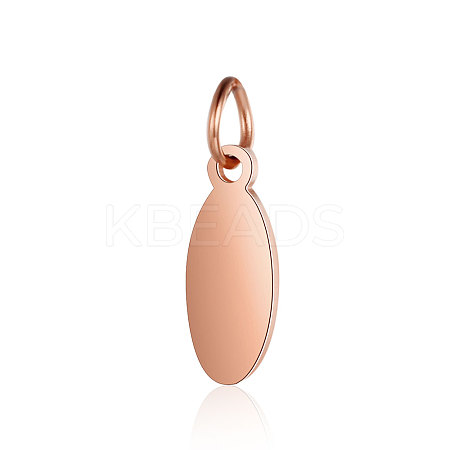 Ion Plating(IP) 304 Stainless Steel Stamping Blank Tag Pendants STAS-I311-20A-RG-1