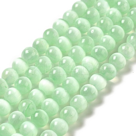 Natural Selenite Beads Strands G-P493-01H-1