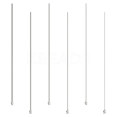 6Pcs 6 Style Stainless Steel Long Glue Dispensing Needles STAS-FG0001-06-1