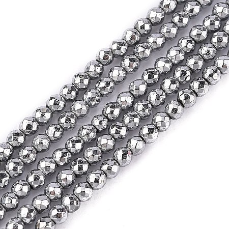 Non-Magnetic Synthetic Hematite Beads Strands G-G093-3mm-1