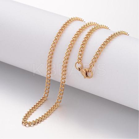 Ion Plating(IP) 304 Stainless Steel Necklace MAK-K004-12G-1