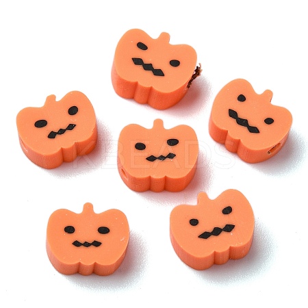 Halloween Theme Handmade Polymer Clay Beads CLAY-M005-02-1