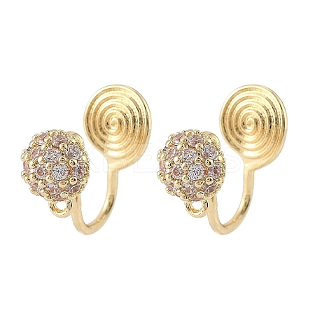 Brass Clip-on Earring Findings KK-K371-27B-G-1