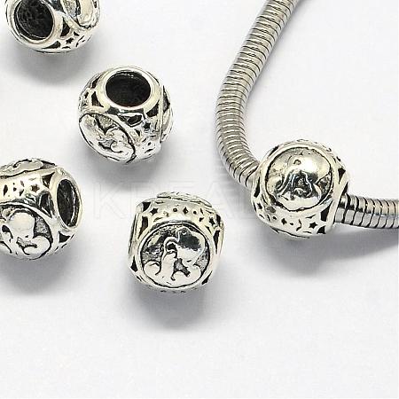 Alloy European Beads PALLOY-S082-11-1