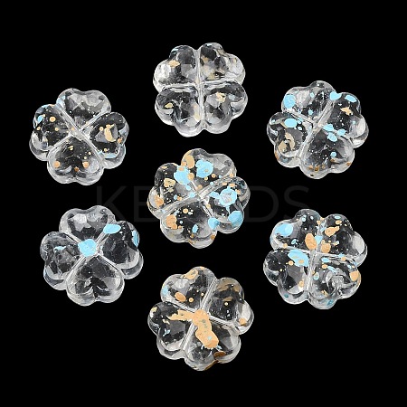 Spray Painted Transparent Acrylic Beads AC-CBAE09B-09-1