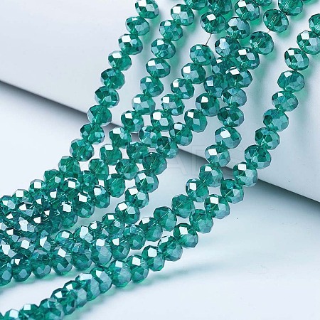 Electroplate Glass Beads Strands EGLA-A044-T1mm-A18-1