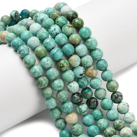Natural Peruvian Turquoise(Jasper) Beads Strands G-L642-B08-6mm-1