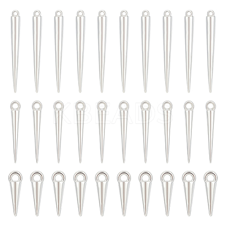 240Pcs 3 Styles CCB Plastic Pendants KY-UN0001-04-1