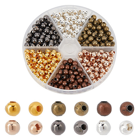 420Pcs 6 Colors Iron Spacer Beads IFIN-PH0002-23-1