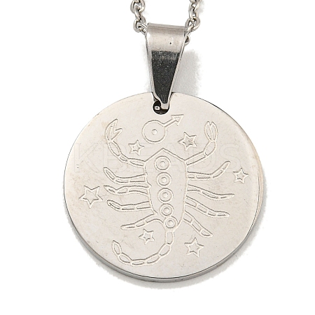 Non-Tarnish Constellation Pendant Necklaces NJEW-S422-04P-08-1
