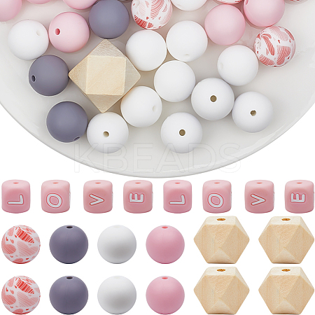 Silicone Alphabet Beads for Bracelet or Necklace Making SIL-SP0001-07-1