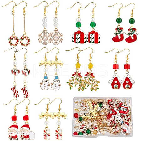 SUNNYCLUE Christmas Earring Making Kit DIY-SC0021-95-1