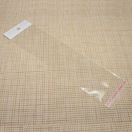 Transparent Rectangle Self Adhesive Cellophane Bags for Necklace Display Cards OPC-M001-01-1