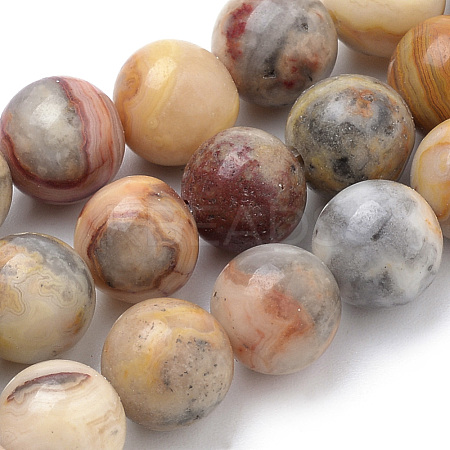 Natural Crazy Agate Beads Strands G-S259-38-6mm-1