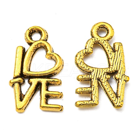 For Valentine's Day Tibetan Style Alloy Antique Golden Charms LS-GLF0299Y-1