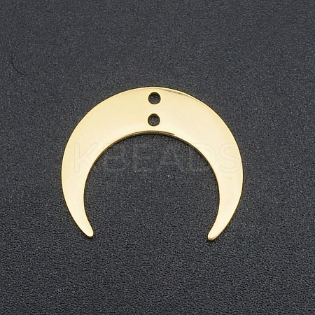 201 Stainless Steel 2-Loop Link Charms STAS-N090-LA039-2-G-1
