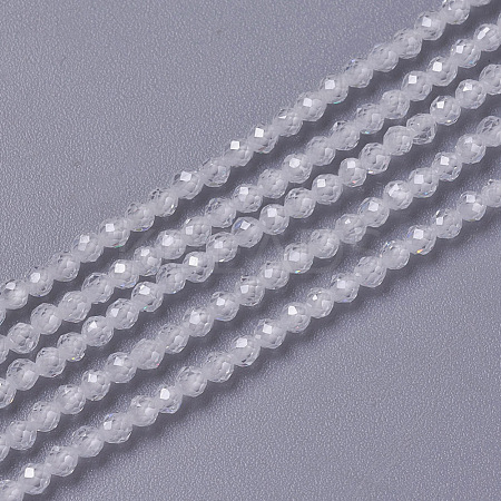 Cubic Zirconia Beads Strands G-F596-48I-3mm-1