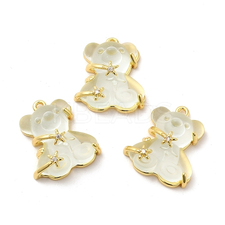Transparent Resin Crystal Rhinestone Pendants LS-KK-H438-04G-05-1