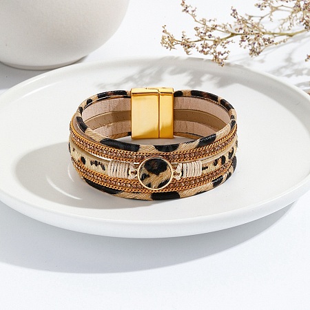 Leather Multi-strand Bracelets PW-WG44847-02-1