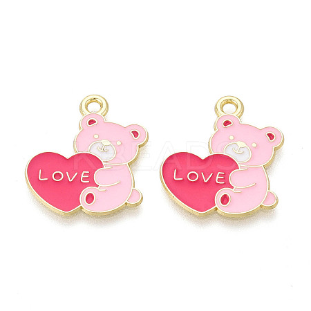 Valentine's Day Alloy Enamel Pendants ENAM-T023-16B-1