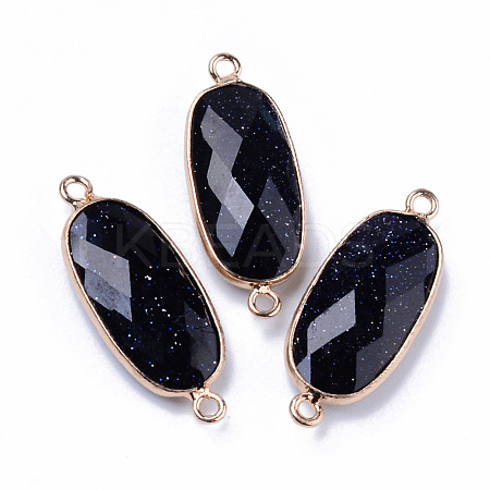 Synthetic Blue Goldstone Links Connectors G-R472-03C-1
