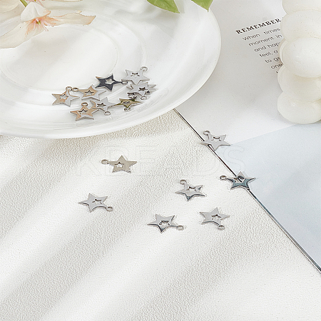 16Pcs 304 Stainless Steel Charms STAS-LP0003-43-1