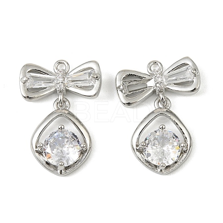 Brass Micro Pave Cubic Zirconia Pendants LS-KK-C107-20B-P-1
