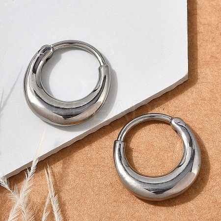 316 Surgical Stainless Steel Hoop Earrings EJEW-G416-42C-P-1