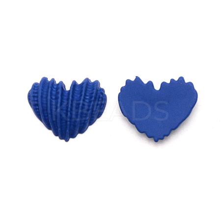 Opaque Frosted Resin Cabochons RESI-WH0030-01-1