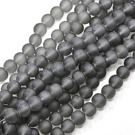 Baking Paint Transparent Glass Beads Strands X-GLAA-S031-12mm-12-1