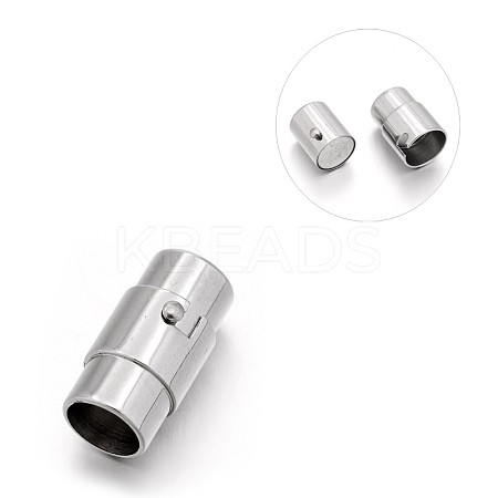 Tarnish Resistant Smooth 304 Stainless Steel Column Locking Tube Magnetic Clasps STAS-E089-05F-1