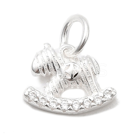925 Sterling Silver Rocking Horse Charms STER-A048-04S-1