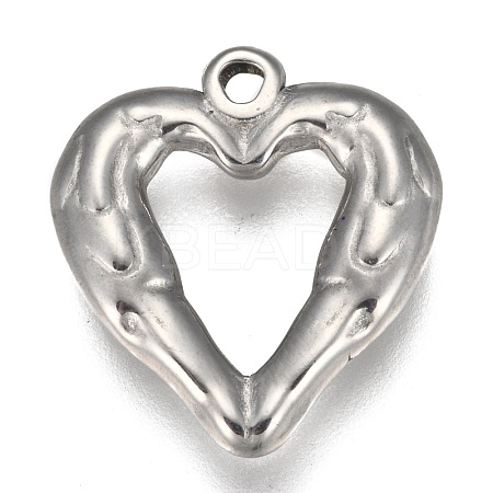 Non-Tarnish 304 Stainless Steel Open Pendants STAS-I105-09P-C-1