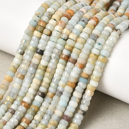 Natural Flower Amazonite Heishi Beads Strands G-A299-A17-01-1
