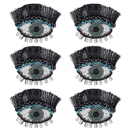 Evil Eye with Eyelash Appliques DIY-WH0401-32-1