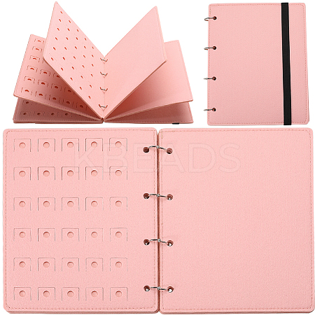 4 Pages Felt Shoe Charms Collection Binder Book AJEW-WH0513-04D-1