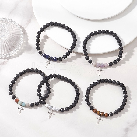 201 Stainless Steel Charm Bracelets BJEW-JB13246-1
