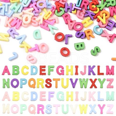 400Pcs 2Bags 2 Styles Opaque Resin Beads RESI-YW0005-30-1