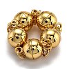 Rack Plating Brass Magnetic Clasps with Loops LS-KK-F801-03A-G-1