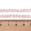 AB Color Plated Transparent Glass Beads Strands GLAA-G127-01-02D-2