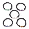 Natural Mixed Gemstone Beads Stretch Bracelets for Women BJEW-JB13204-2