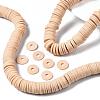 Flat Round Handmade Polymer Clay Beads CLAY-R067-12mm-53-2