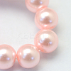 Baking Painted Pearlized Glass Pearl Round Bead Strands X-HY-Q003-10mm-70-3