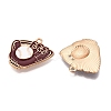 Rack Plating Alloy Enamel Pendants ENAM-N056-378KCG-2