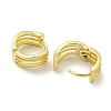 Brass Hoop Earrings EJEW-L211-011I-G-2