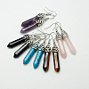 Fashion Natural & Synthetic Gemstone Dangle Earrings EJEW-G073-M-1