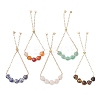 Heart Gemstone Slider Bracelets BJEW-JB13296-2