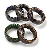 Synthetic Rectangle Gold Clinquant Stone Stretch Bracekets G-P549-01-1